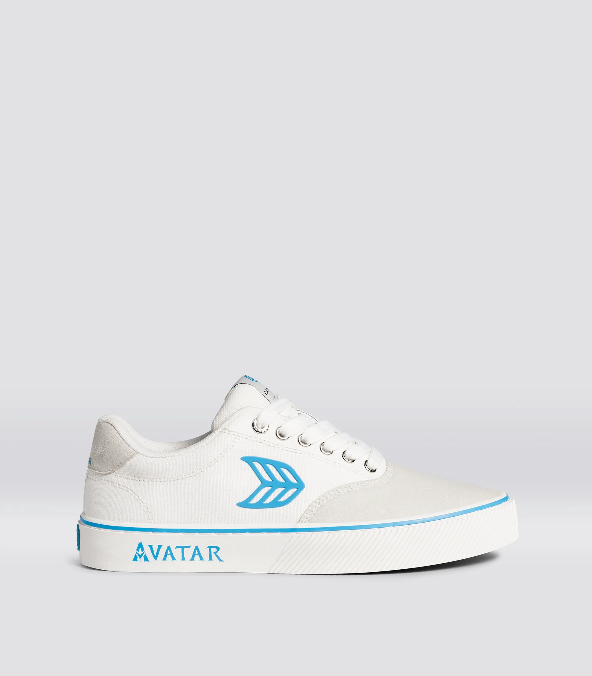 NAIOCA PRO AVATAR Vintage White Suede Off-White Canvas Blue Logo Sneaker Men