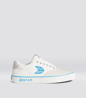 NAIOCA PRO AVATAR Vintage White Suede Off-White Canvas Blue Logo Sneaker Men