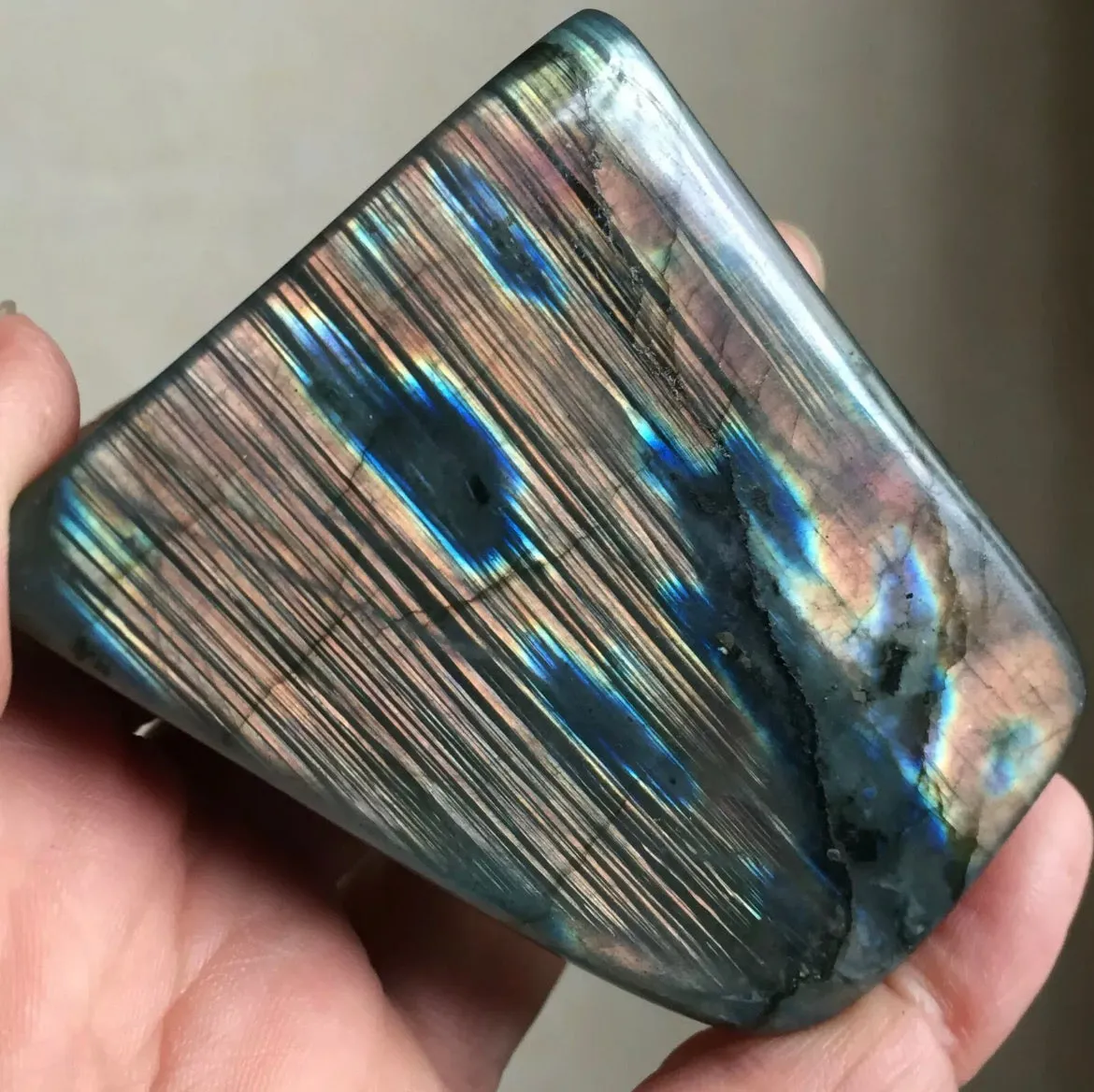 Natural Labradorite Quartz Crystal