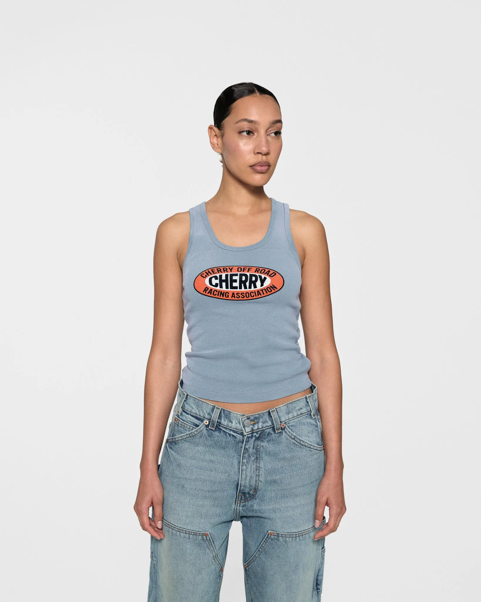 Off Road Tank Top (Dusty Blue)