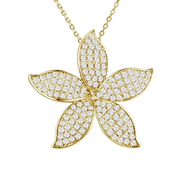 Pavé Island Orchid Pendant