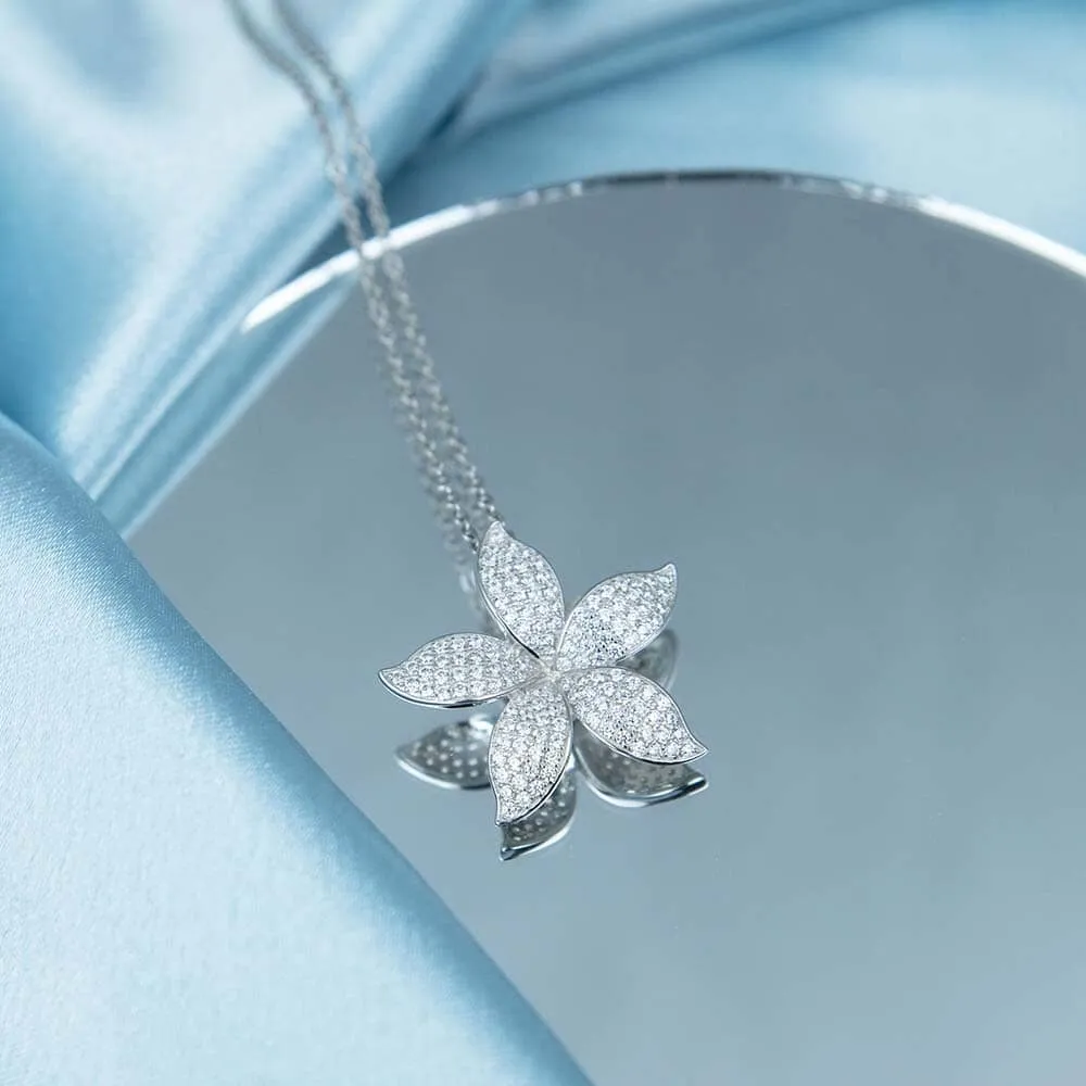 Pavé Island Orchid Pendant