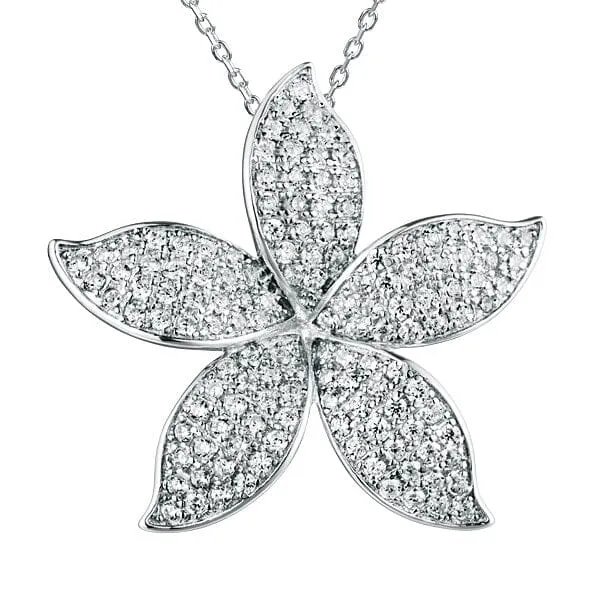 Pavé Island Orchid Pendant