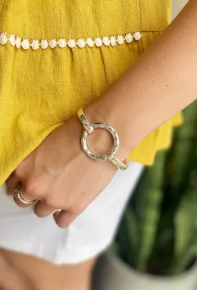 Perfect Days Hammered Bracelet in Silver