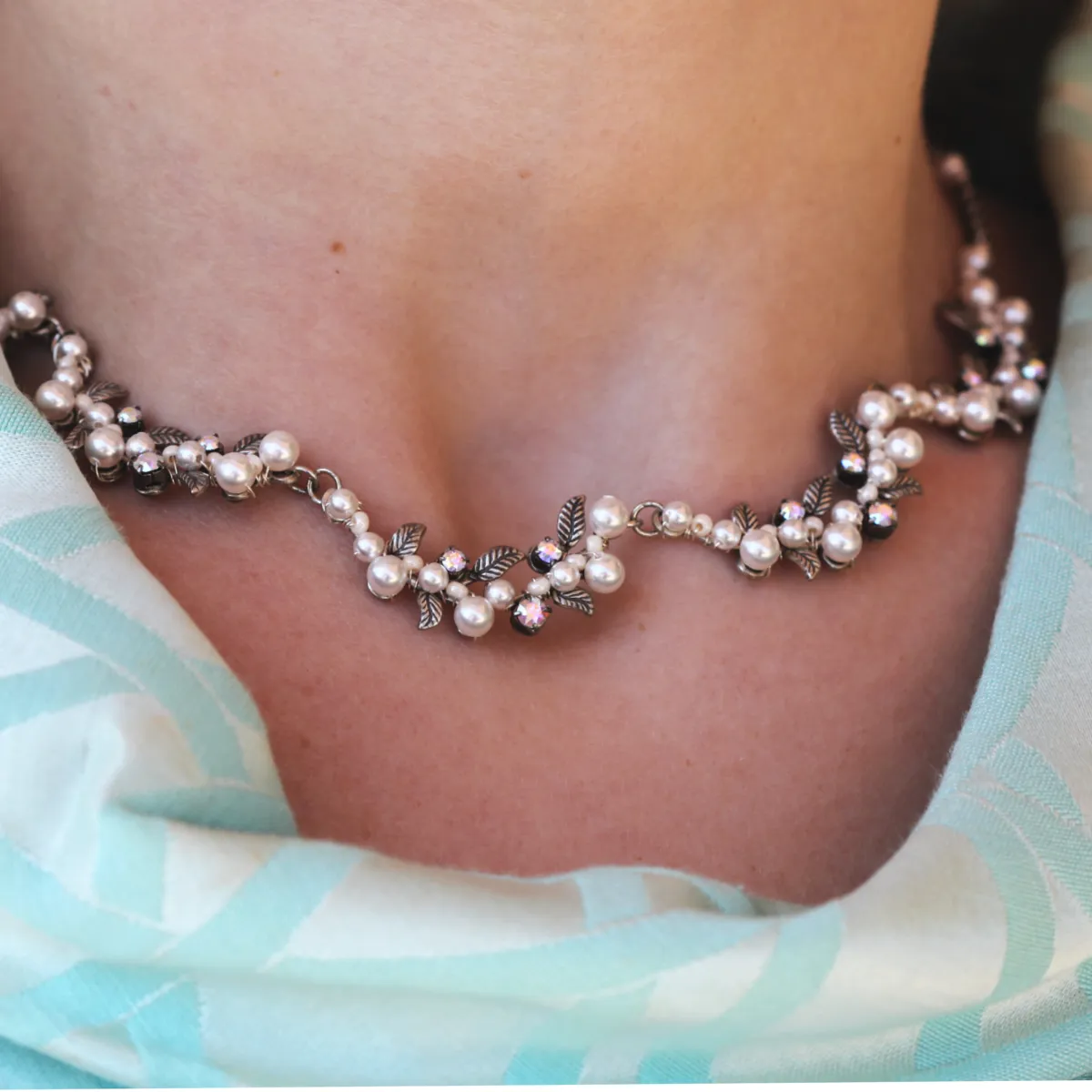 Petite Flora Pearl Necklace