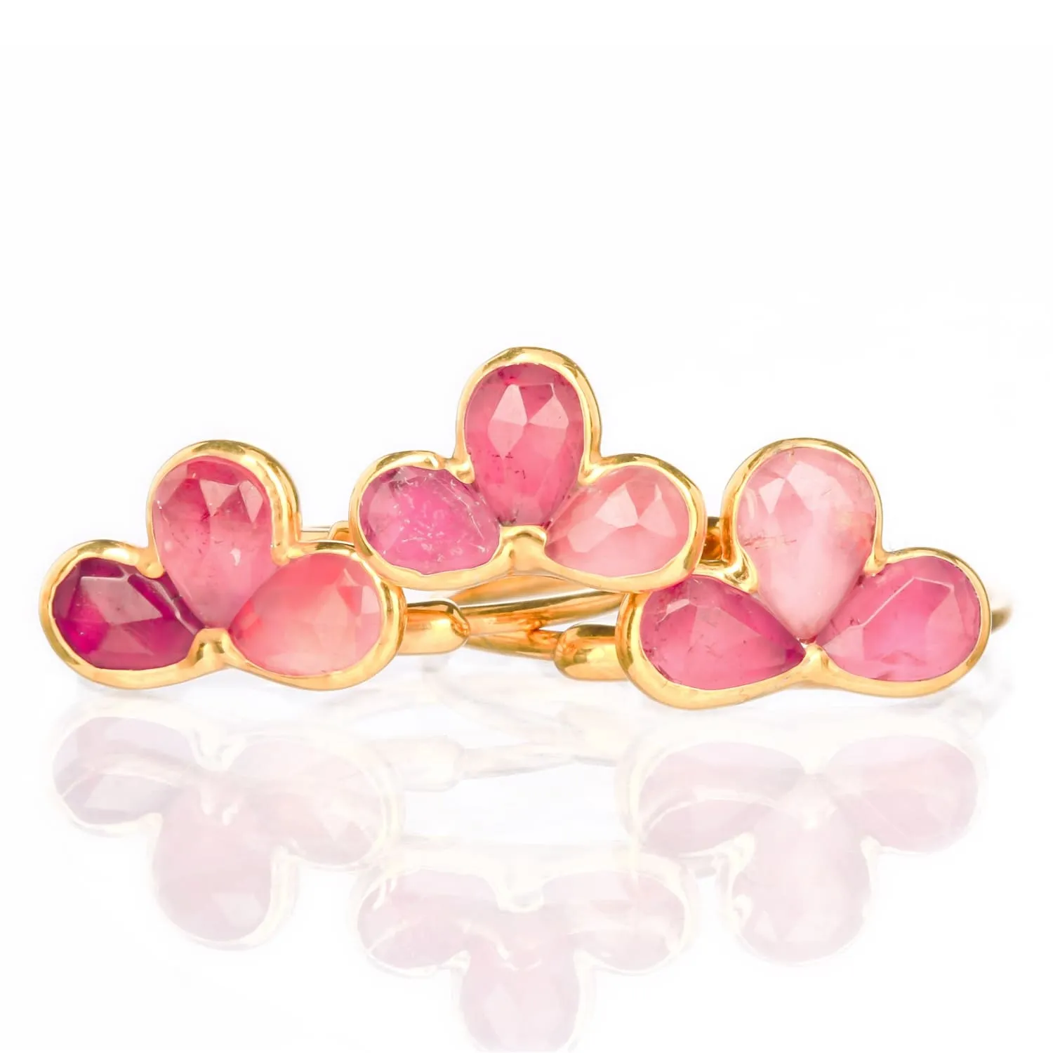 Pink Tourmaline Fleur Ring