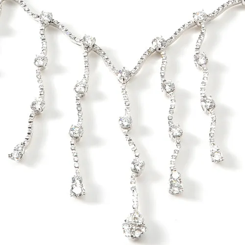 Platinum Gold and Diamond Zuri Necklace