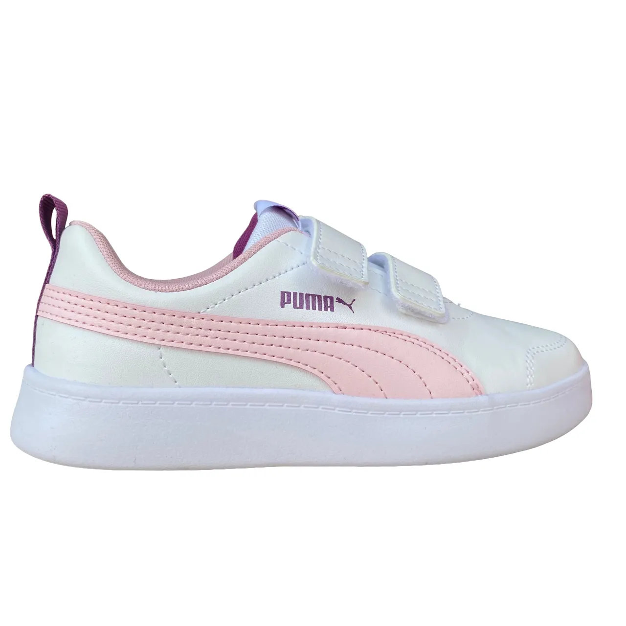 Puma Courtflex v2 V PS 371543 15 white pink girls' sneakers