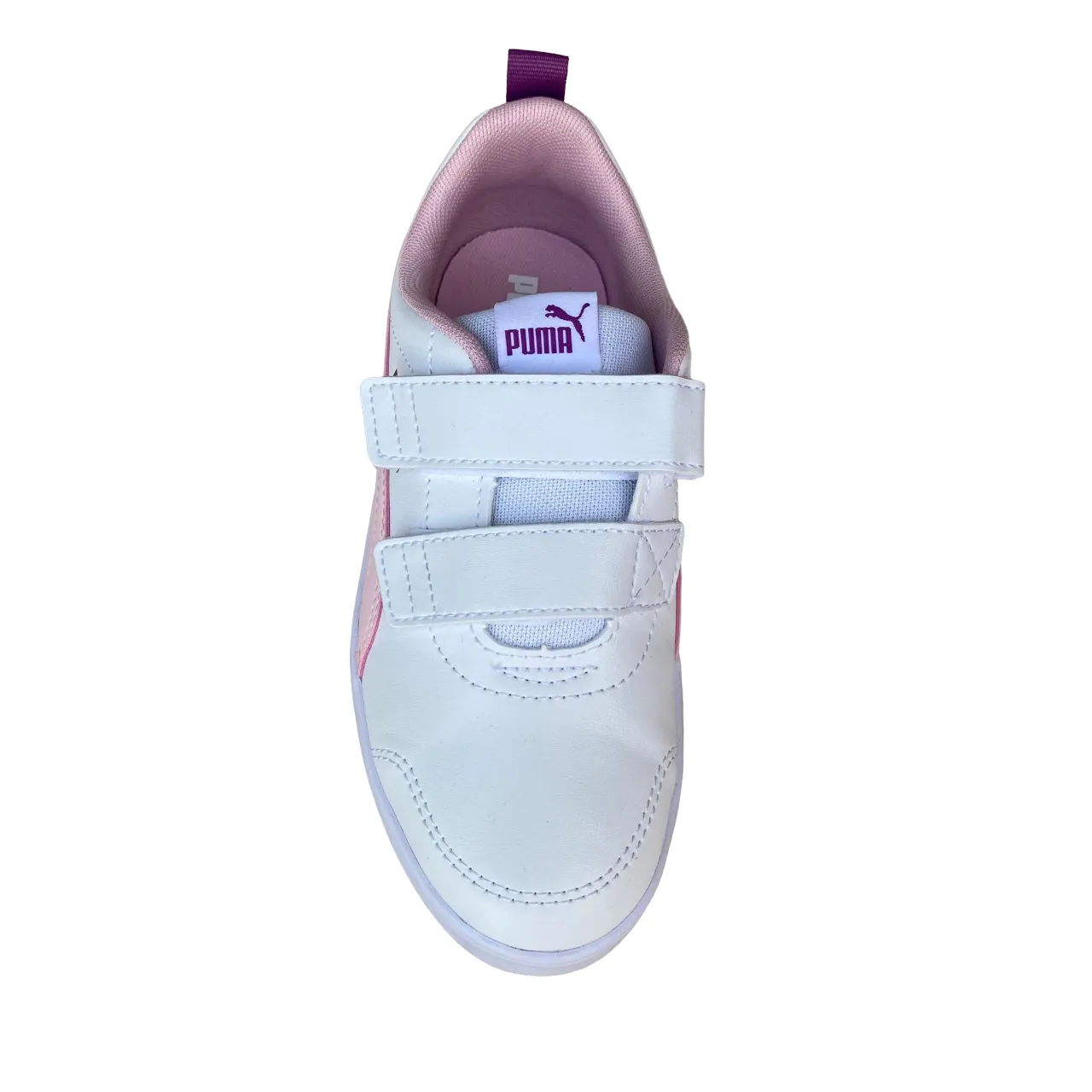 Puma Courtflex v2 V PS 371543 15 white pink girls' sneakers