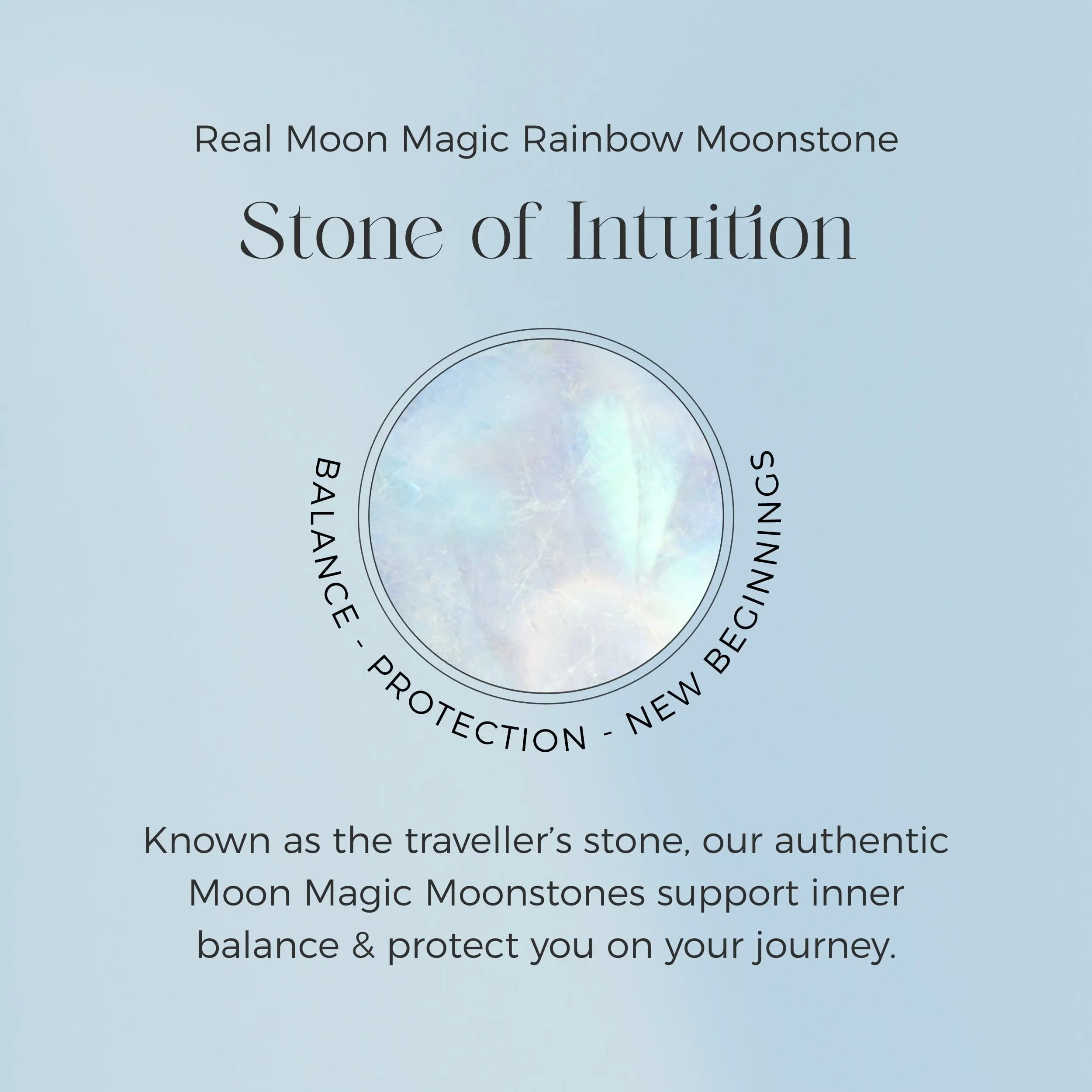 Raw Crystal Bracelet - Moonstone 'Intuition'