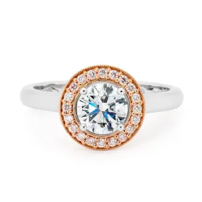 Round brilliant cut diamond ring