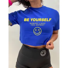 Salty Savage Ladies "BE YOURSELF" Crop Tee