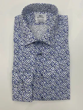 SAND Blue Flower Button Up