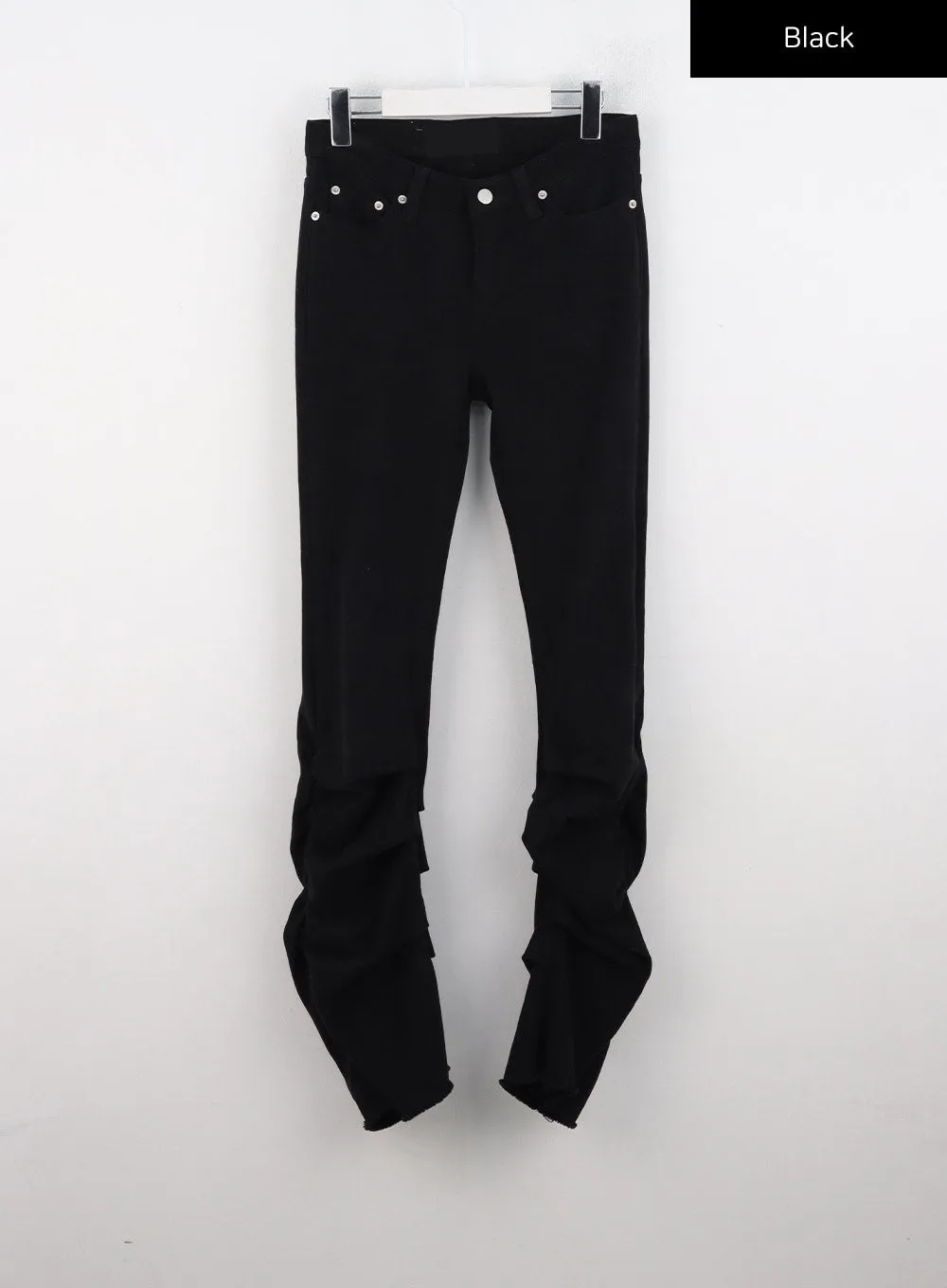 Shirring Boot Cut Pants CN324