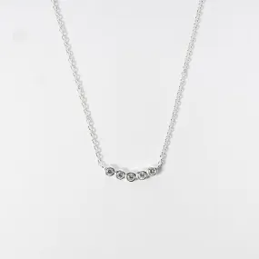 Silver Crystal Solitaire Necklace