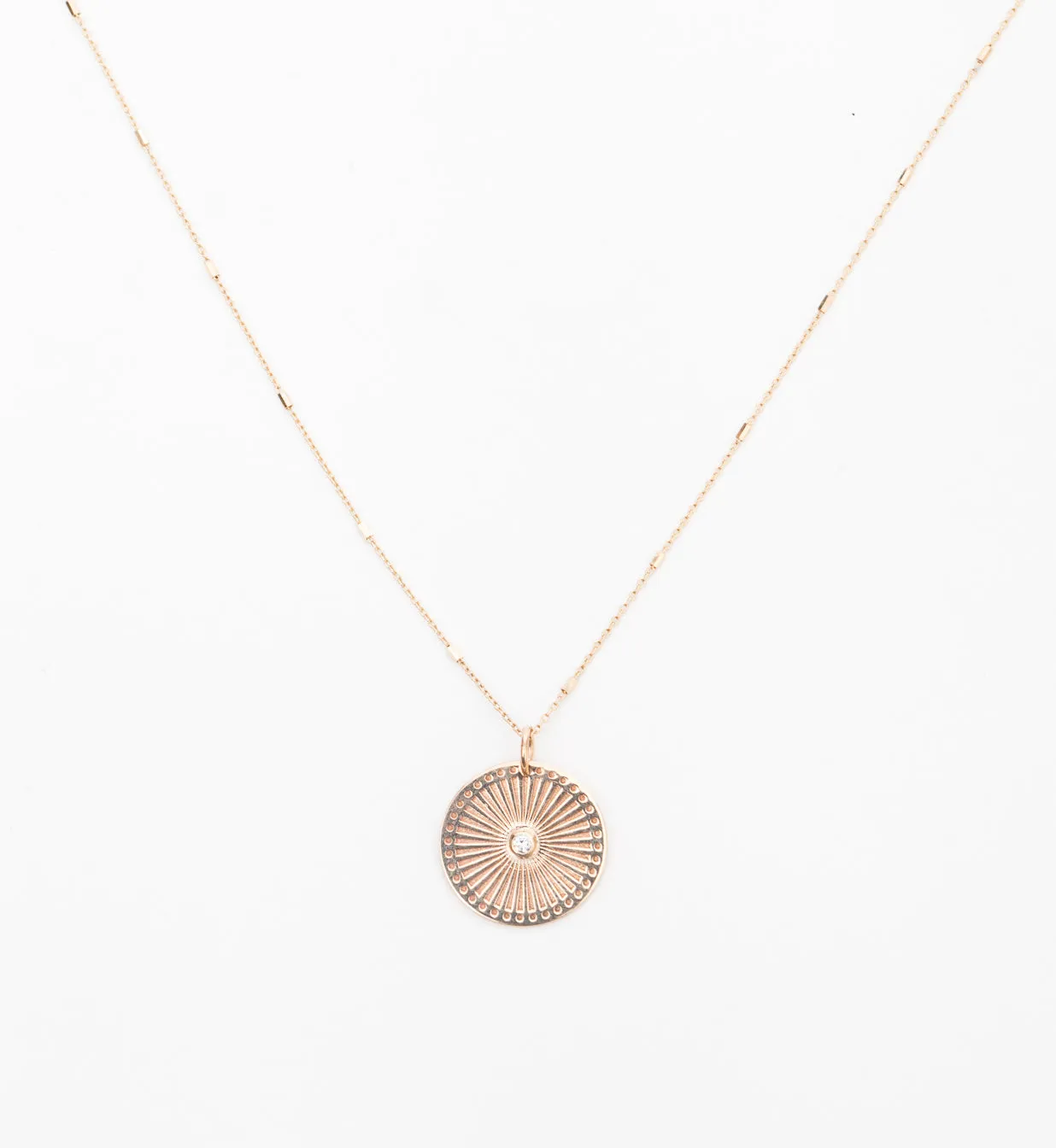 Small Sunbeam Medallion Necklace