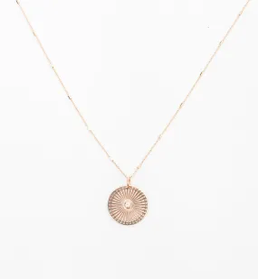 Small Sunbeam Medallion Necklace