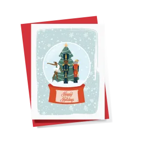 Snowglobe Nutcracker Holiday Card