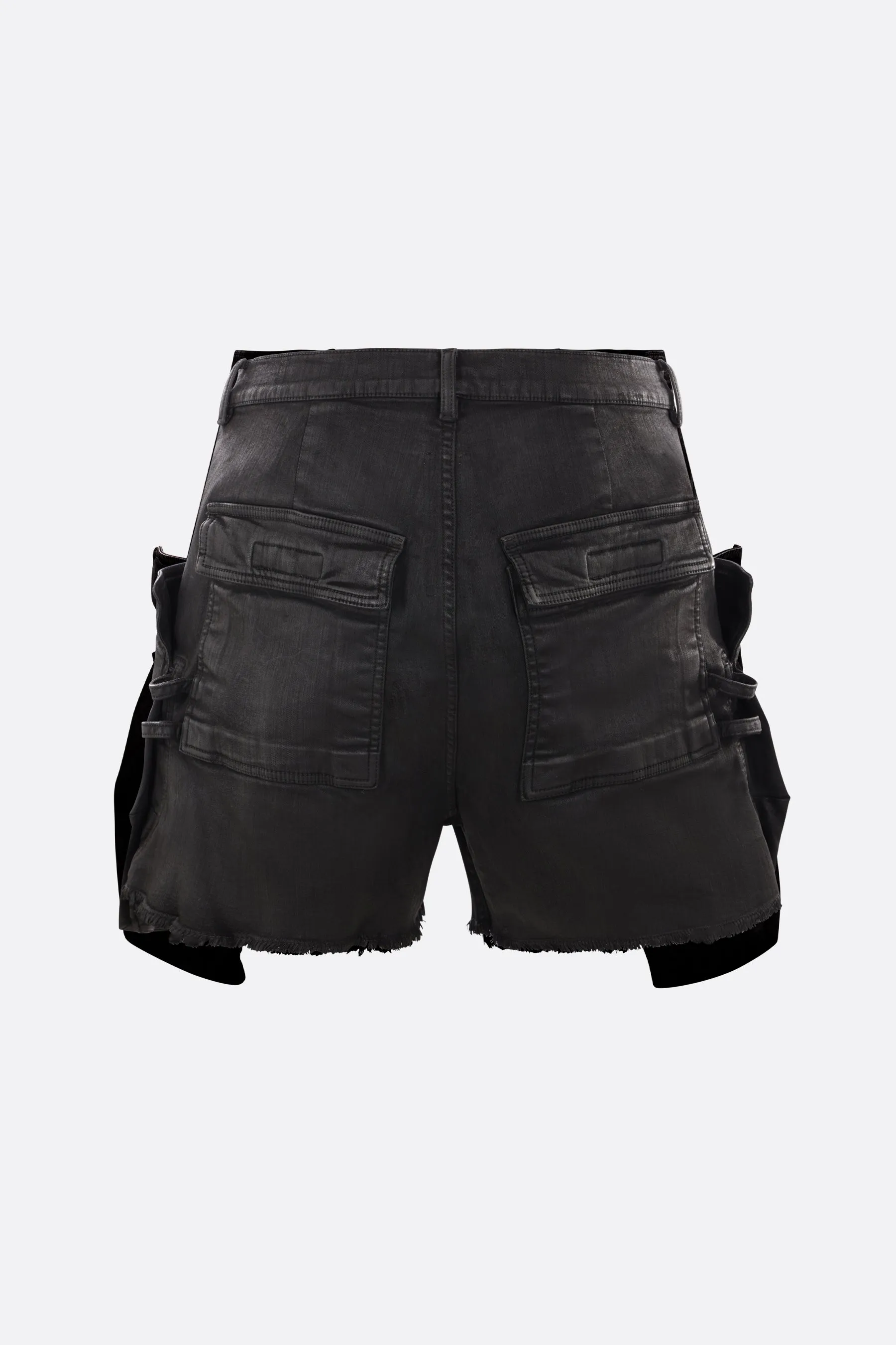 Stefan waxed denim short pants