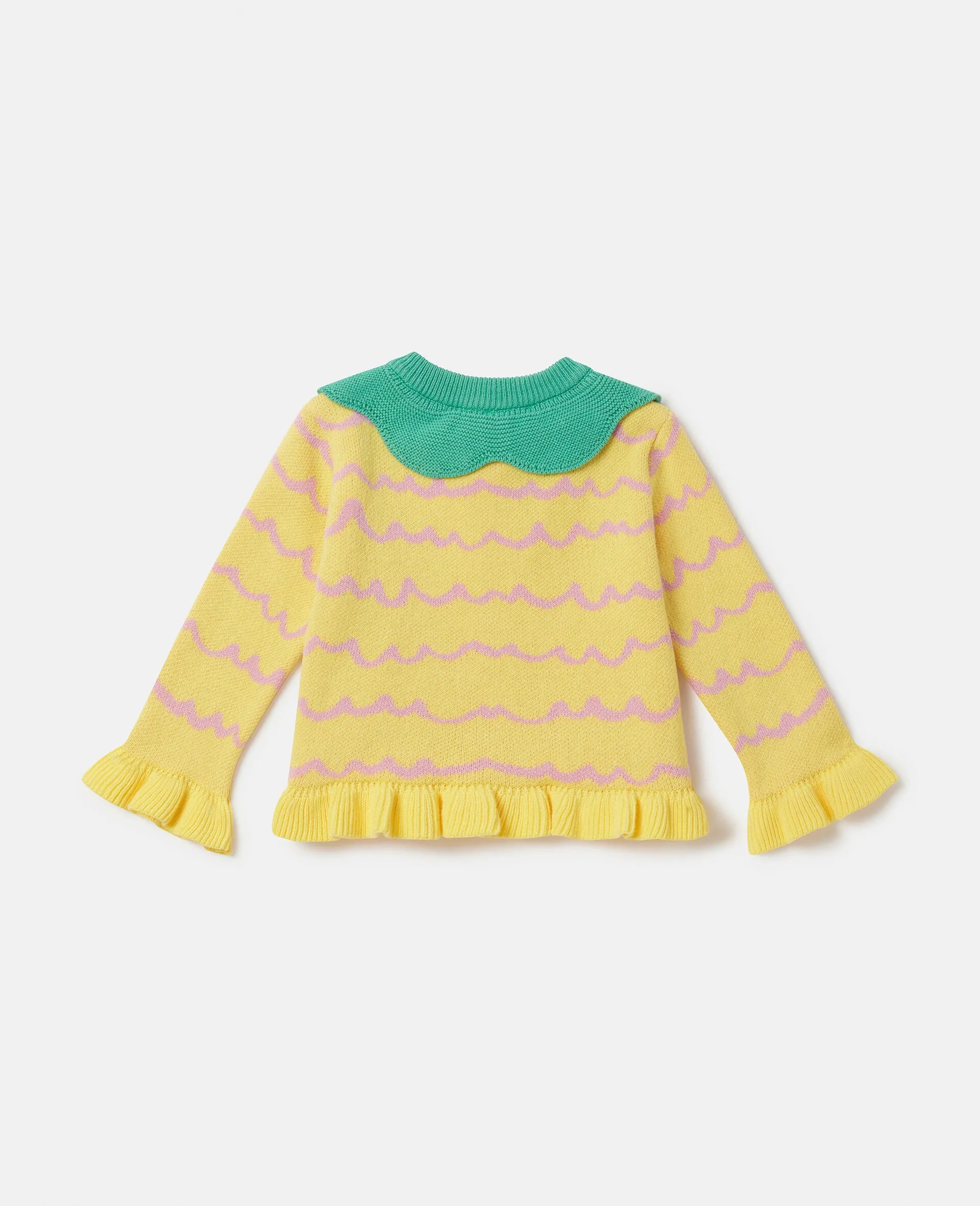 STELLA MCCARTNEY KIDS Baby Pineapple Waves Organic Cotton Cardigan