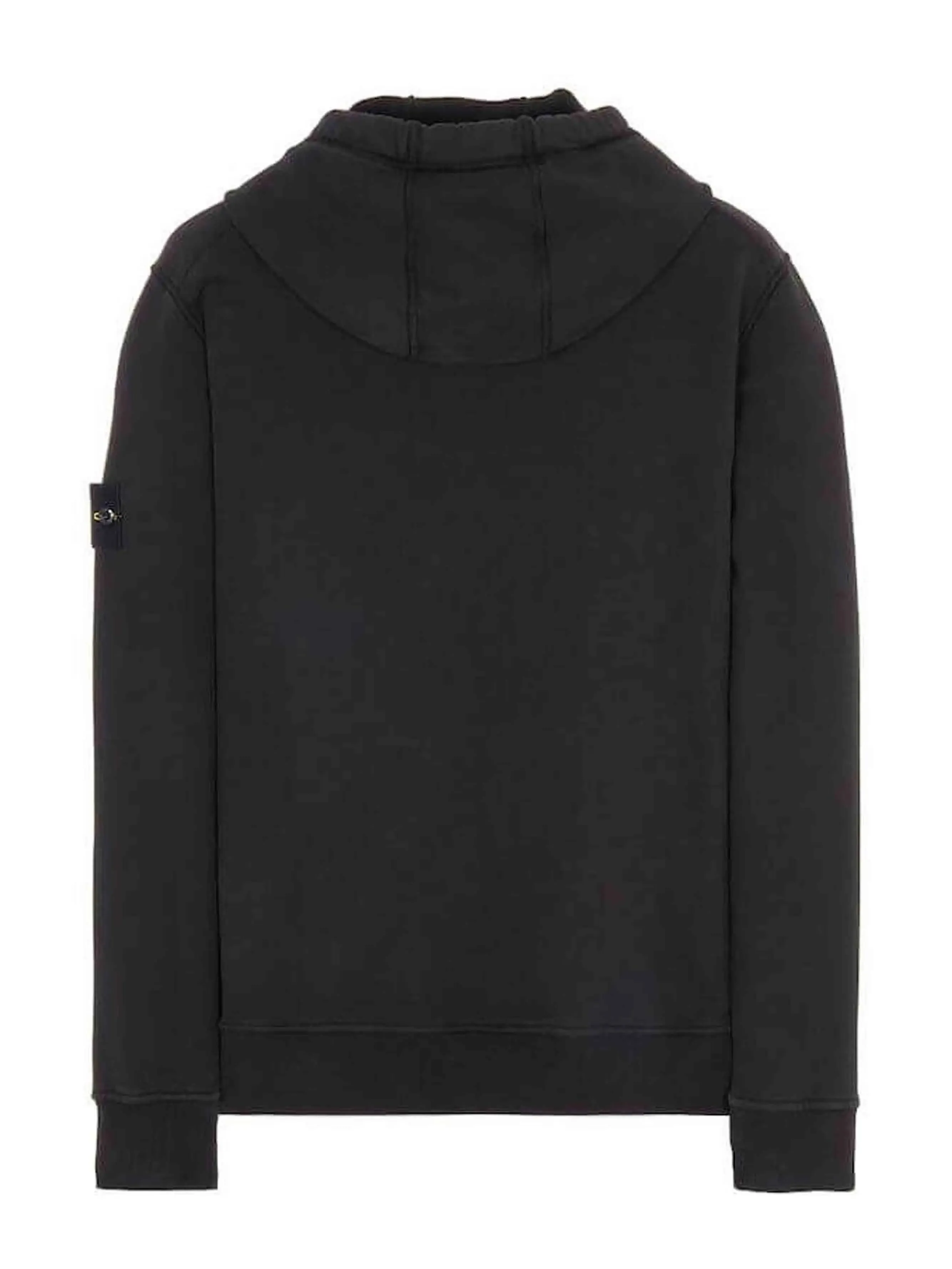 Stone Island Garment Dyed Hooded Sweatshirt Black