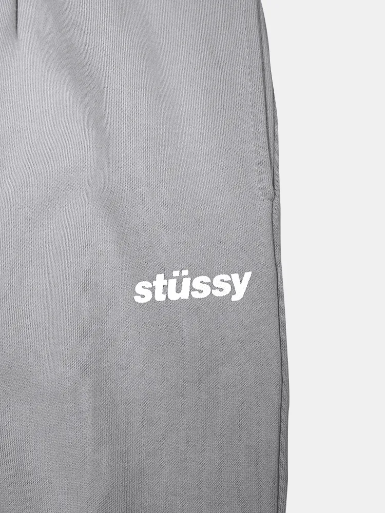 Stussy Italic Crop Sweatpant - Flat Grey