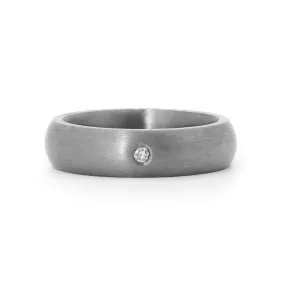 Tantalum and diamond mens ring