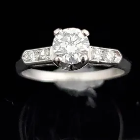 The Nimes - Vintage Diamond Platinum Engagement Ring