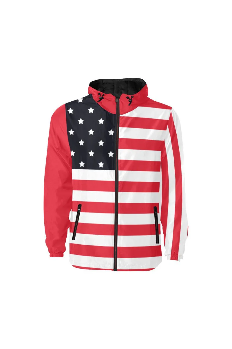 USA Stars & Stripes Quilted Windbreaker for Men (Model H35)