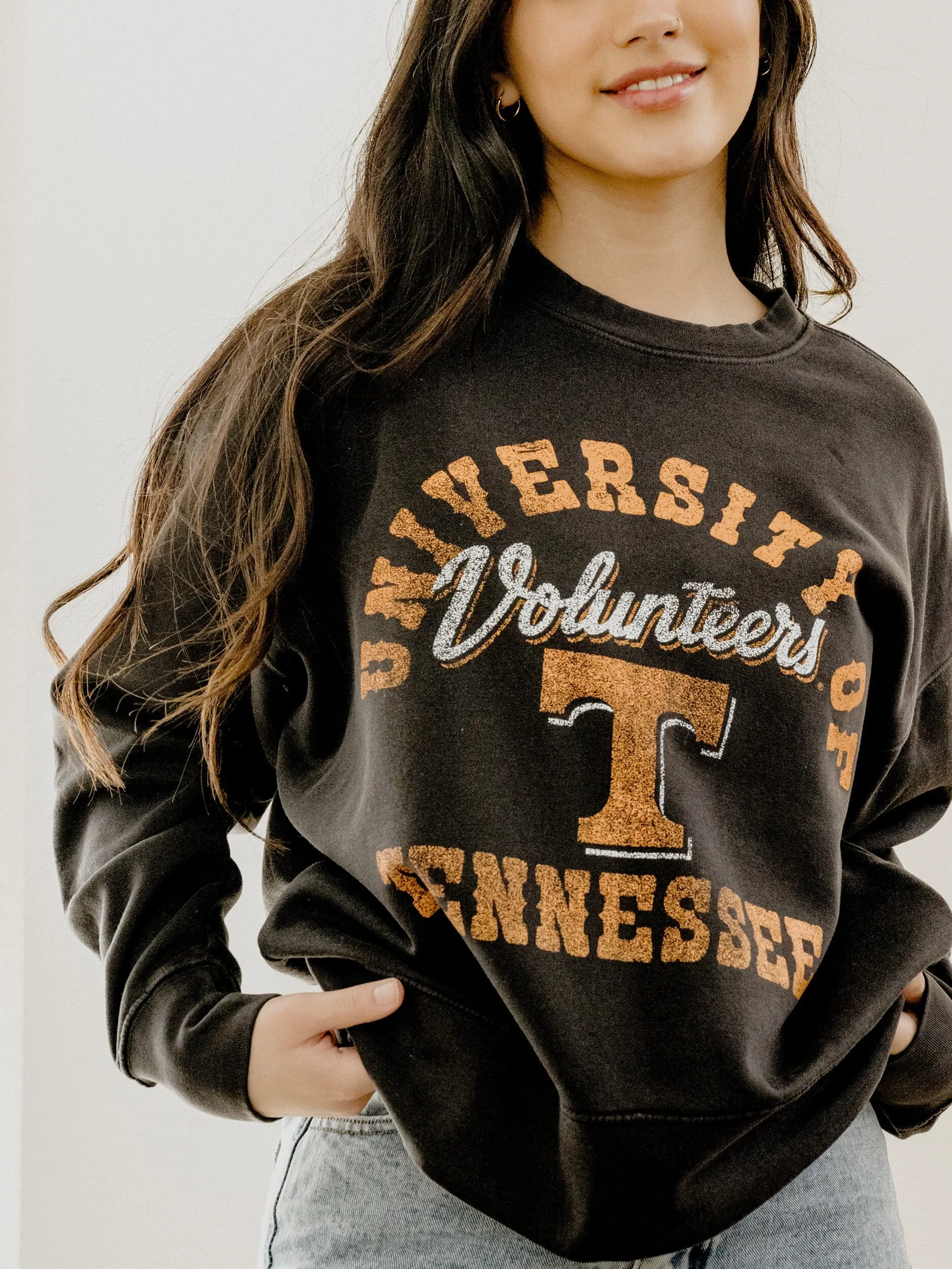 Vols Draft Charcoal Hi-Dive Oversized Crew Sweatshirt