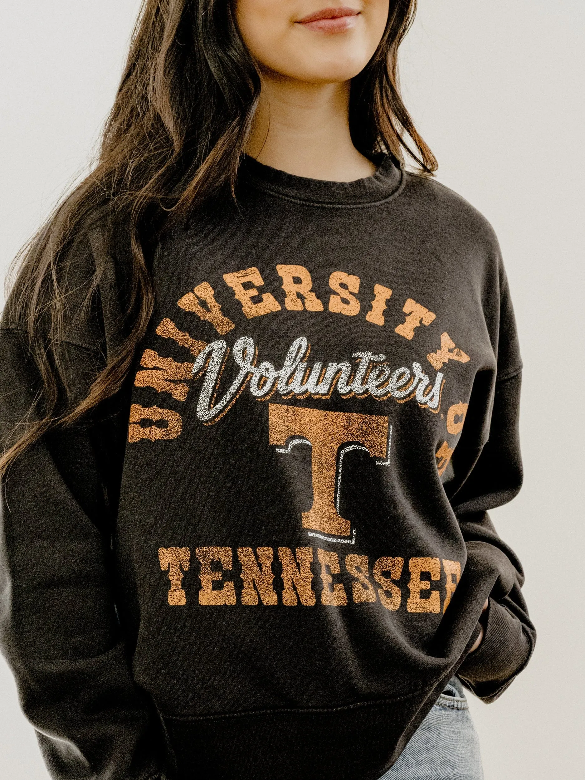 Vols Draft Charcoal Hi-Dive Oversized Crew Sweatshirt