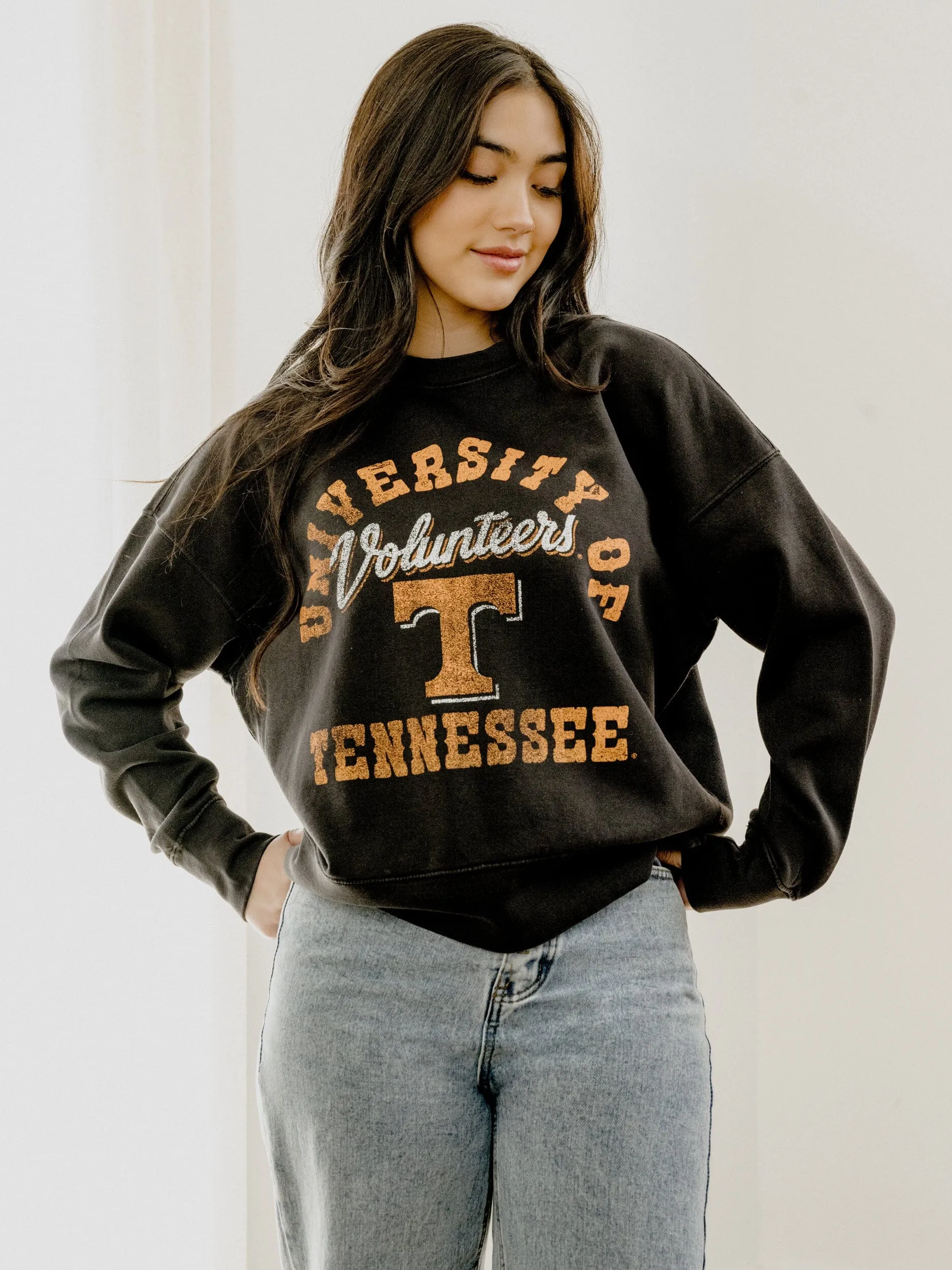 Vols Draft Charcoal Hi-Dive Oversized Crew Sweatshirt