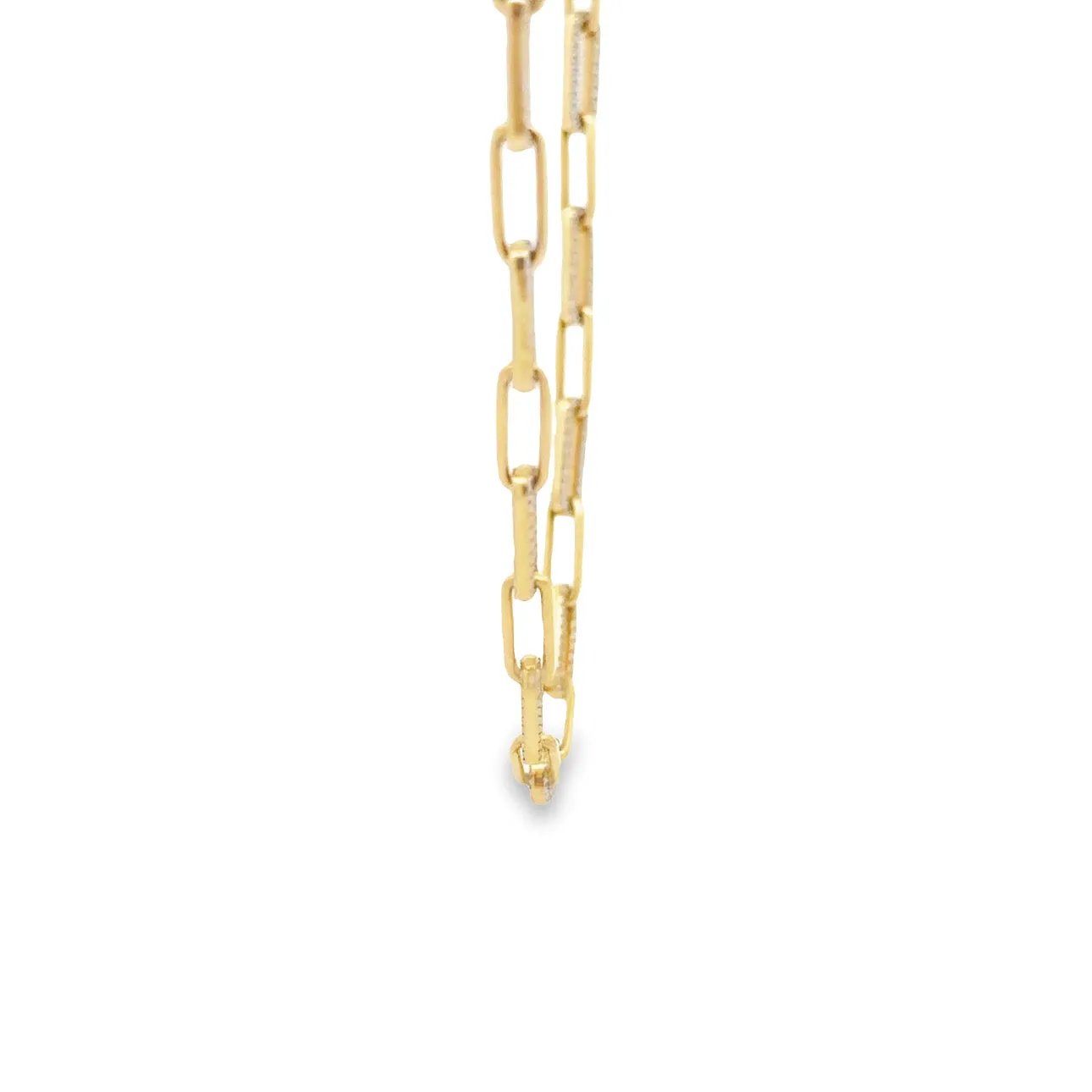 WD1067 14kt Gold diamond Link Necklace