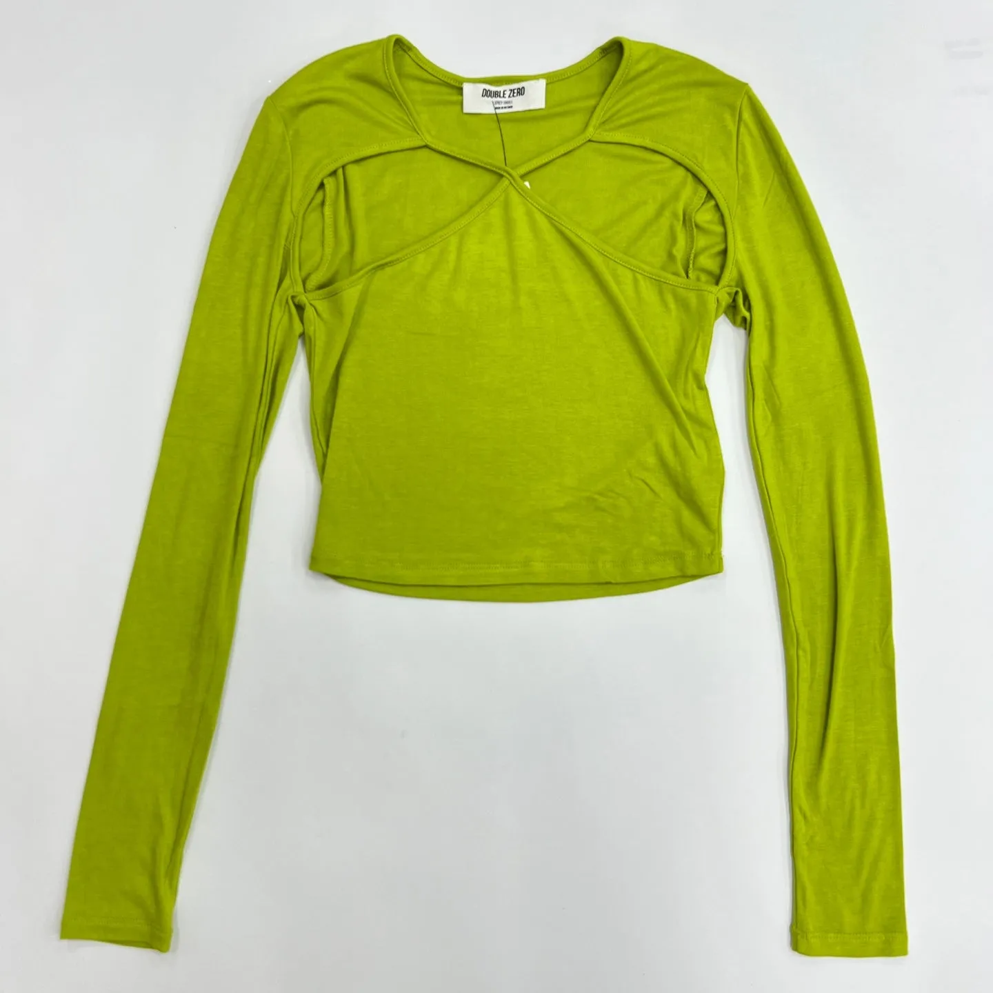 Women's Cutout Long Sleeve Crop Top