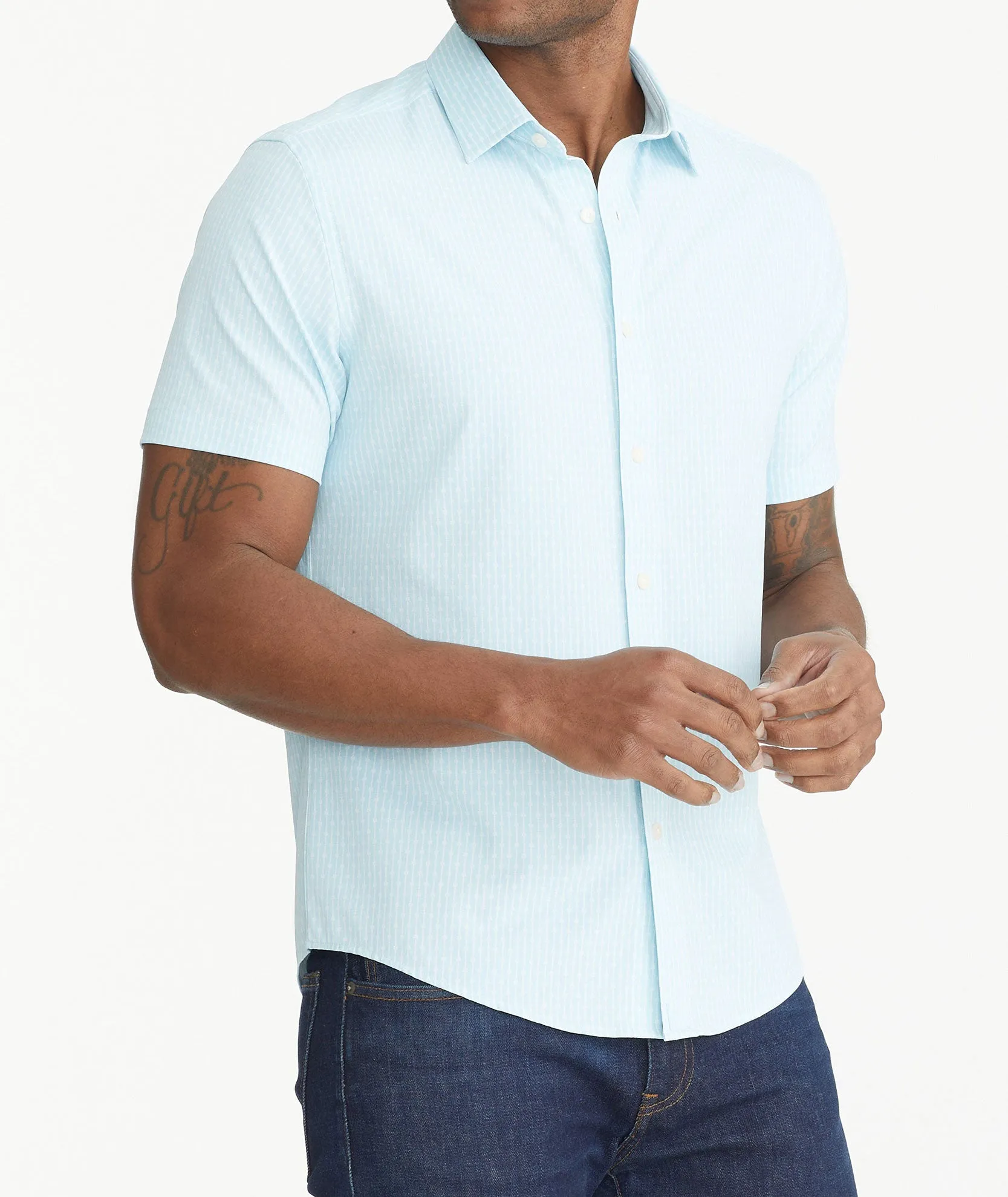 Wrinkle-Free Performance Short-Sleeve Holloway Shirt - FINAL SALE