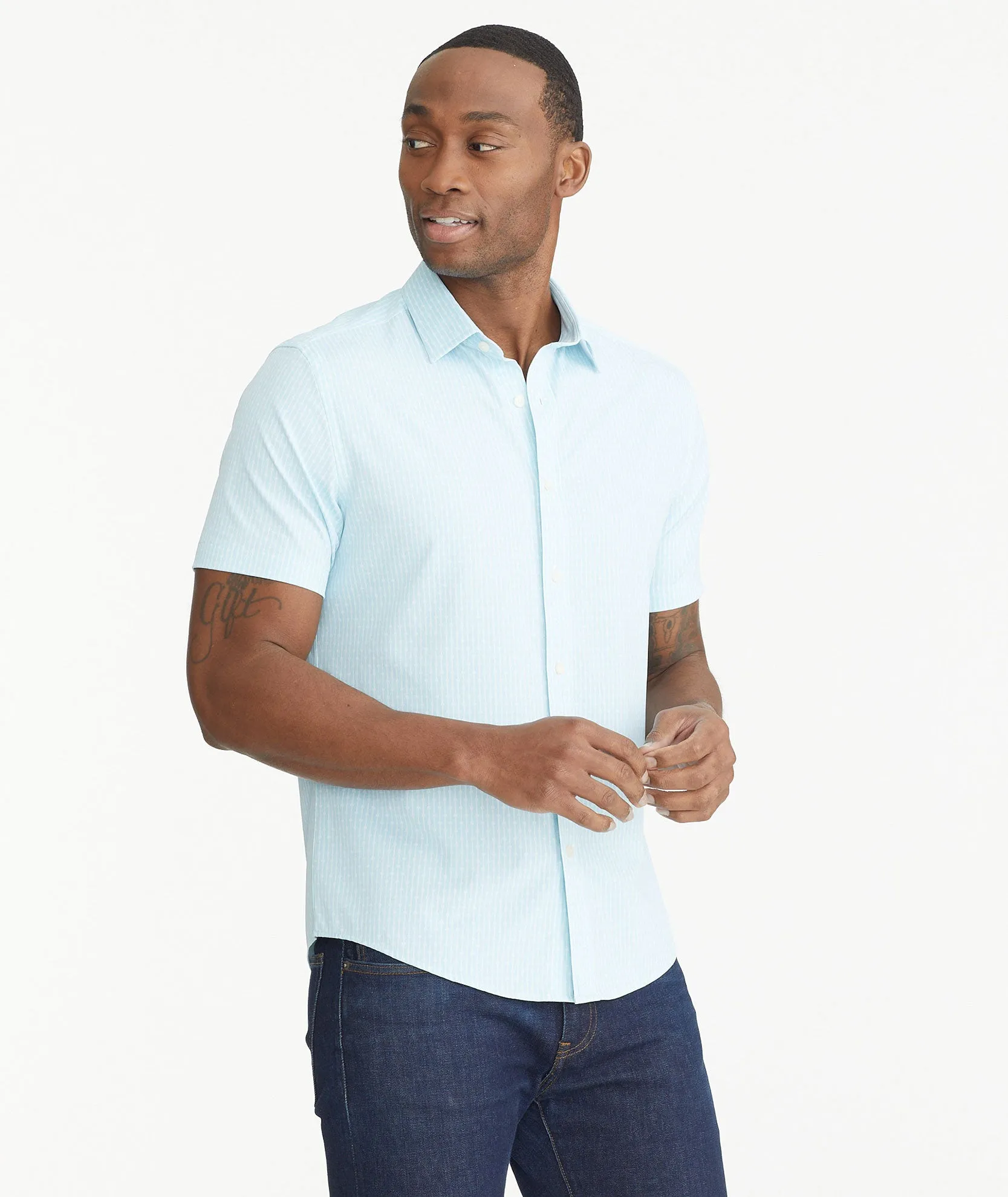 Wrinkle-Free Performance Short-Sleeve Holloway Shirt - FINAL SALE